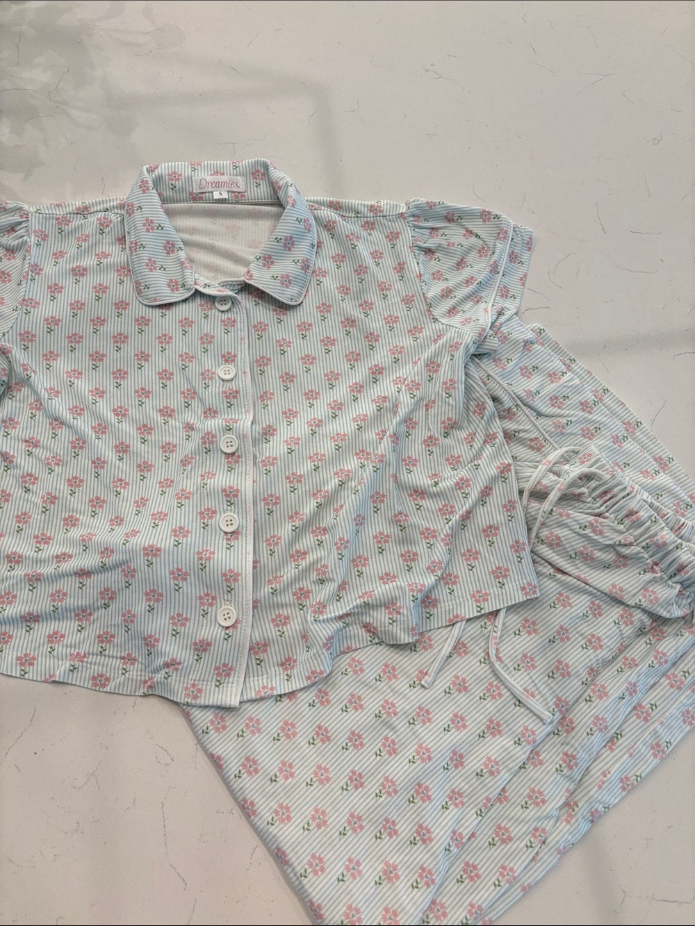 Dreamies Pajamas Wide leg Crop Top S
